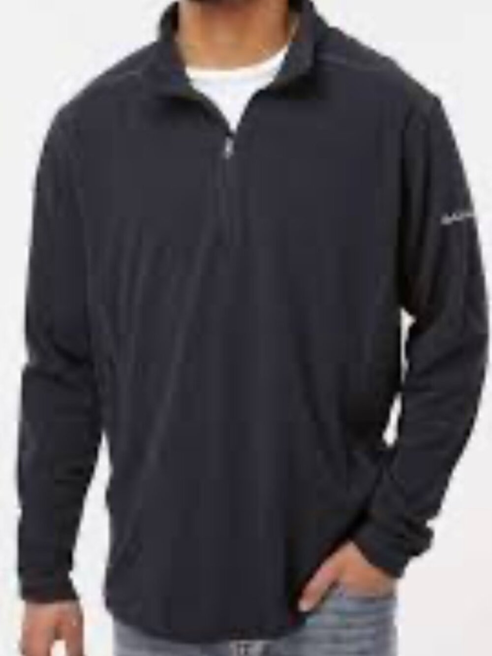 Columbia Quarter-Zip Pullover Fleece Men's XXL Long Sleeve Black Gorpcore Casual